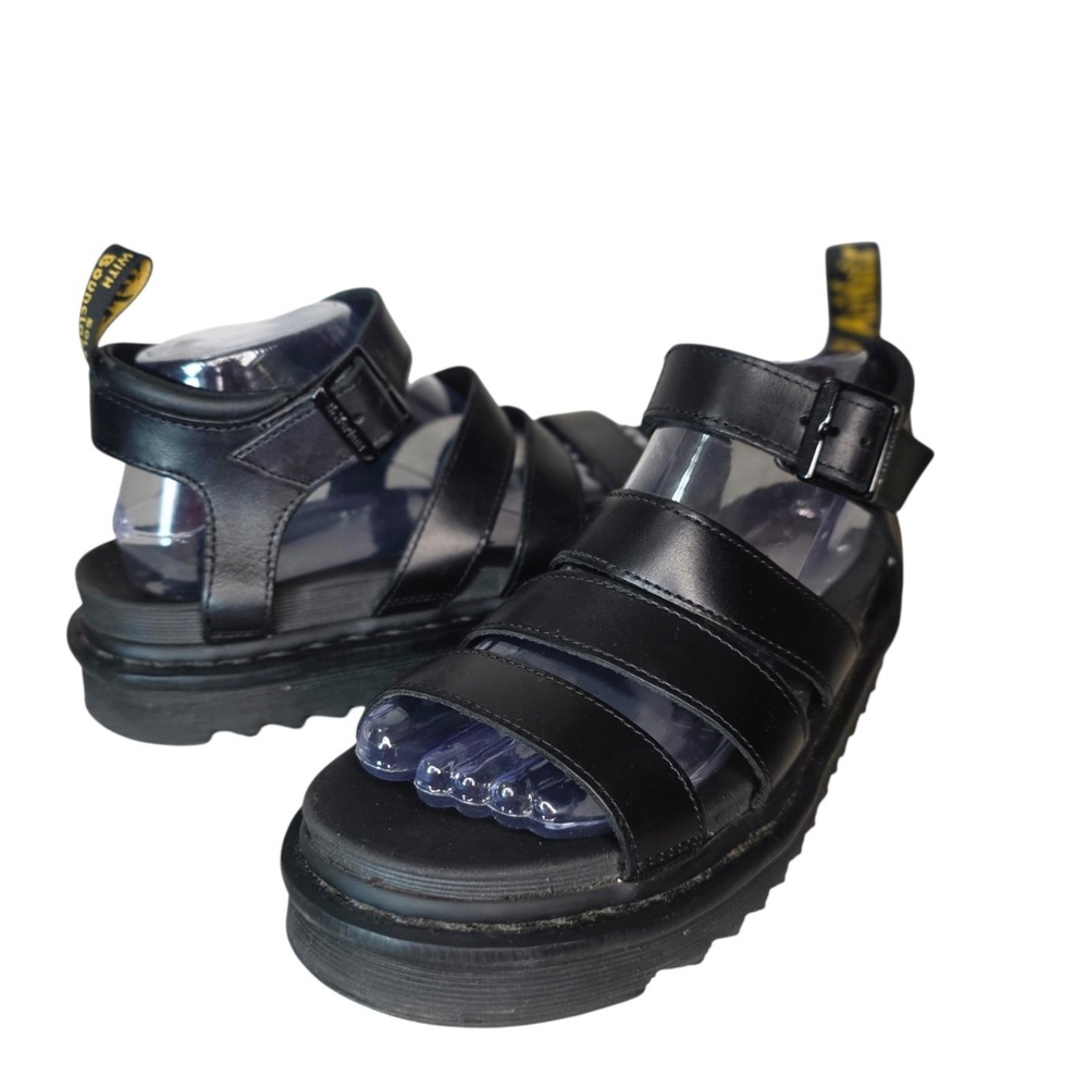 Dr Martens Blaire Womens 8 EU 39 Black Platform Gladiator Strappy Sandals